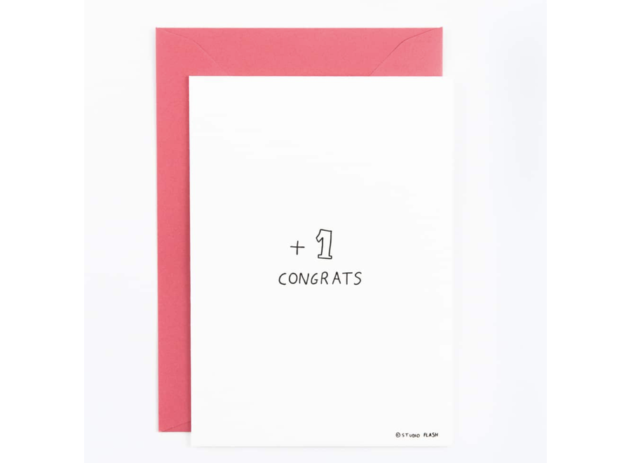 wenskaart - congrats +1