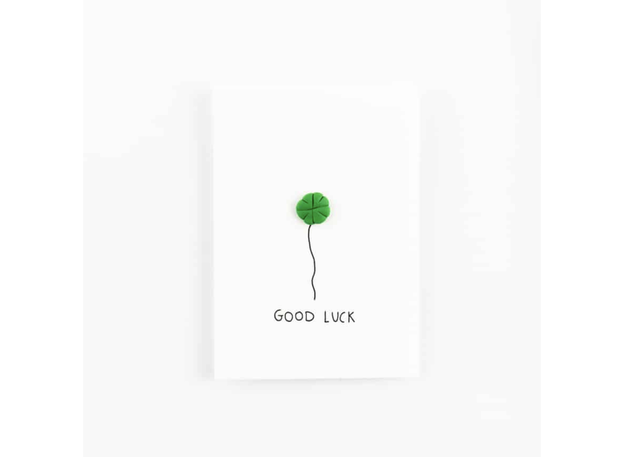 klavertje vier - good luck - xs kaartje met pin