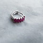 oorringetje - xs gemstone pink - zilver