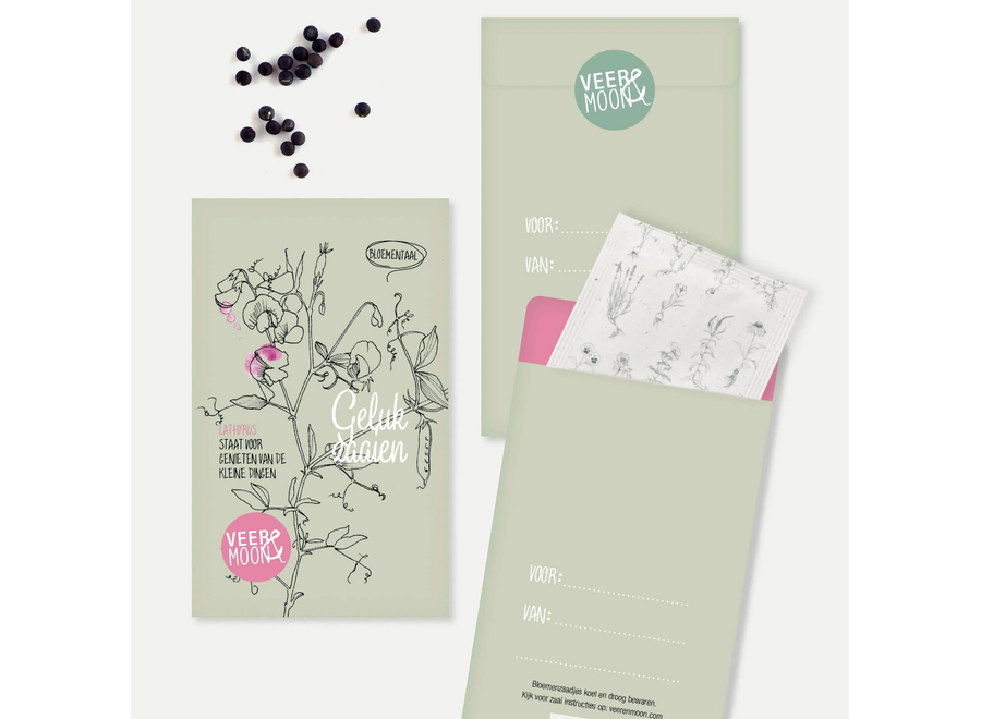 zadenzakje met een boodschap - geluk