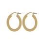 oorring - xl flat oval - verguld