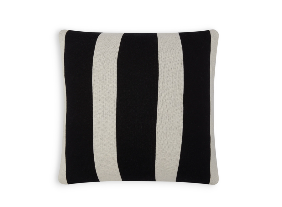 kussen - stripe - # black - 100% katoen