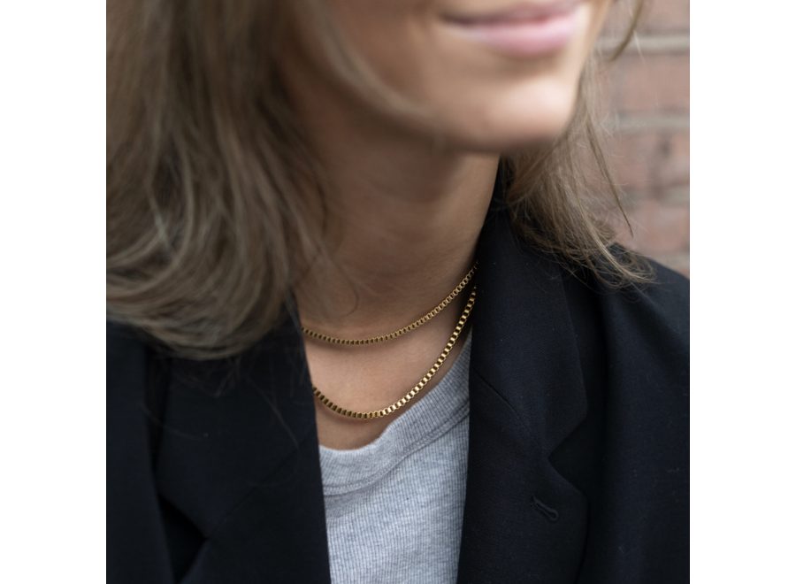 halsketting - chain - l - verguld