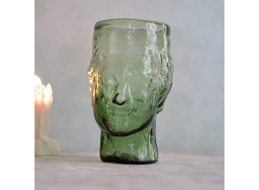 vaas roma - mondgeblazen glas - groen