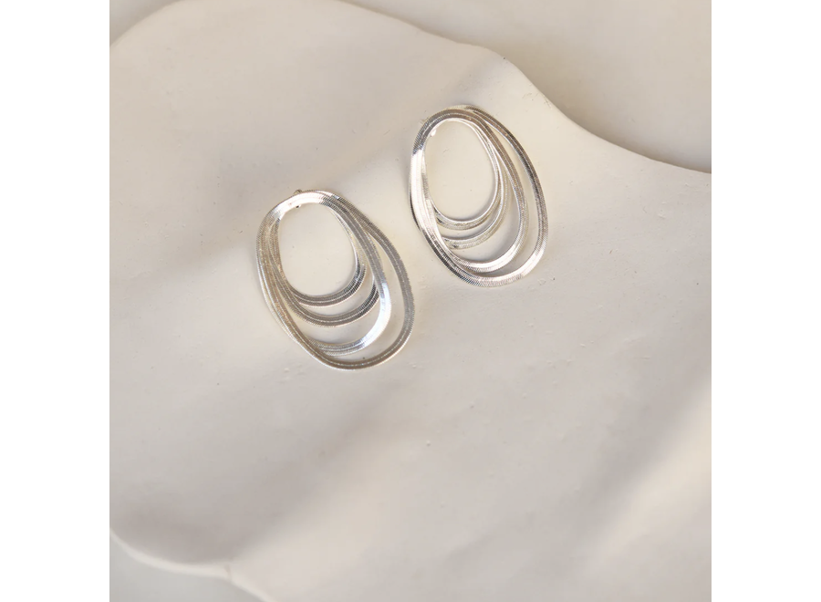oorstekers - geste maxi - zilver