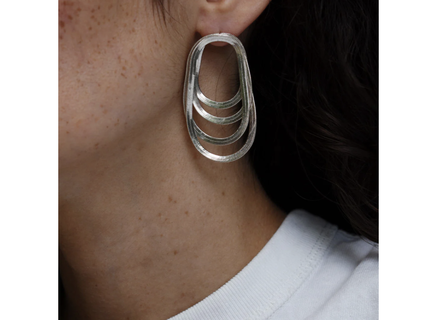 oorstekers - geste maxi - zilver