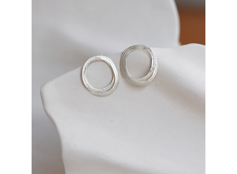 oorstekers - geste doubles - zilver