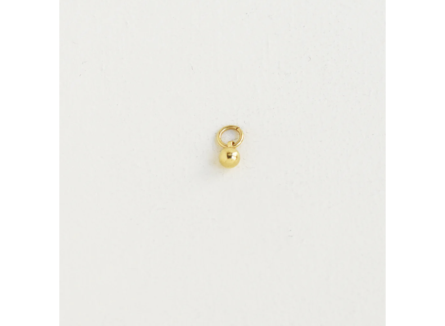 hangertje - charm perle lisse - verguld