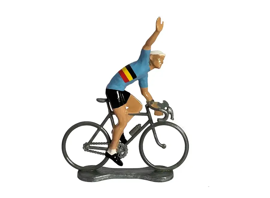cyclist - winnaar - belgië - lichtblauw