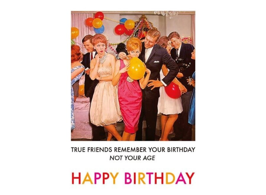 postkaart + enveloppe - true friends remember