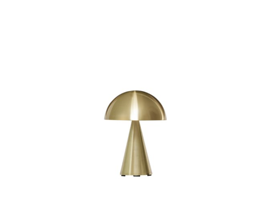 draadloze lamp - mushroom - brass