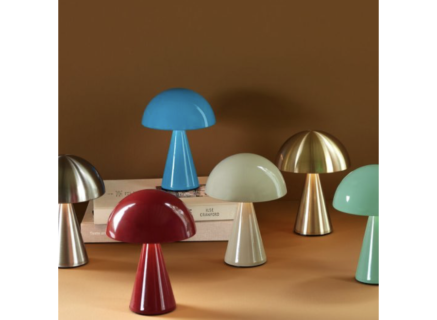 draadloze lamp - mushroom - brass