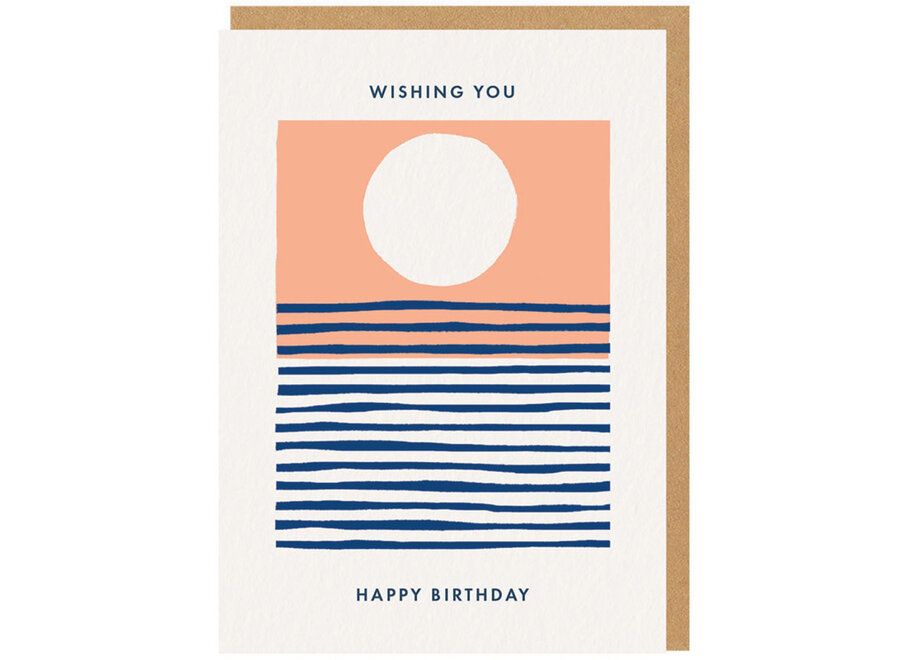 wenskaart - birthday stripes - wishing you