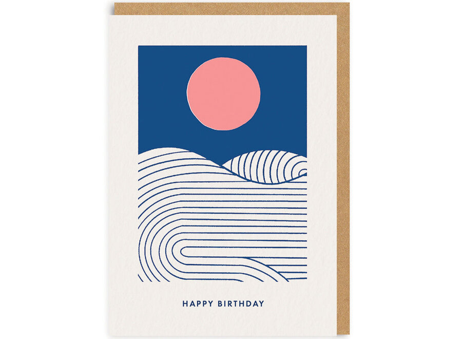 wenskaart - happy birthday sun & sea