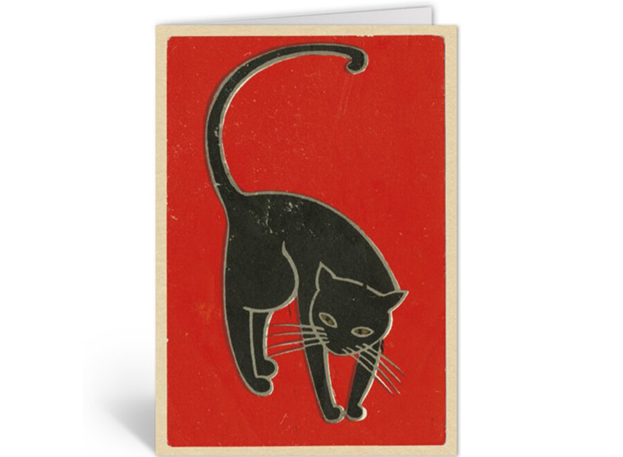 wenskaart - black cat