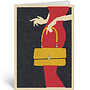 wenskaart - vintage handbag