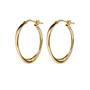oorring - classic wave s - verguld