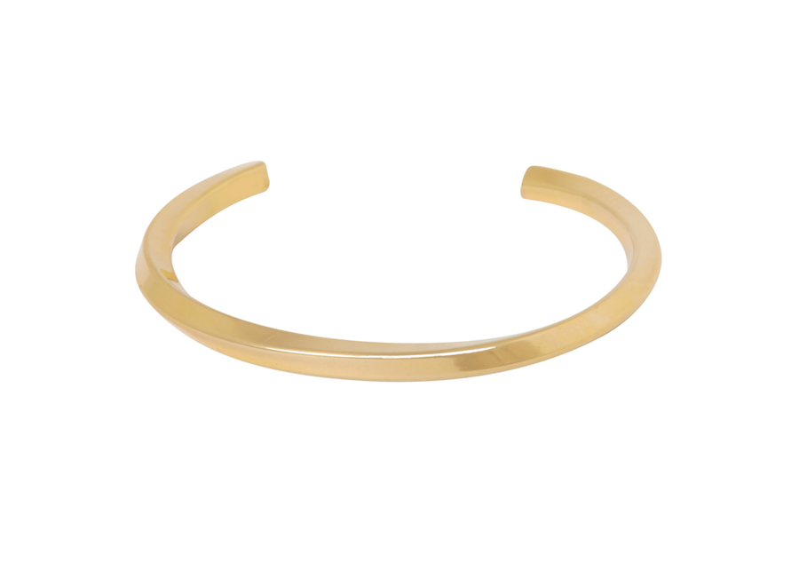 armband - twist - verguld