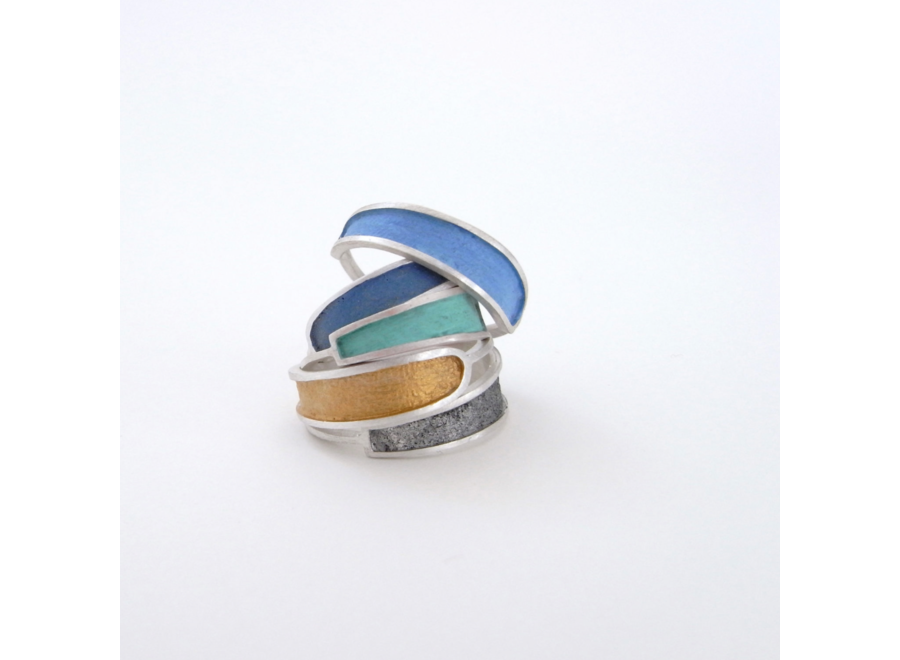 ring - plume - soft greenblue
