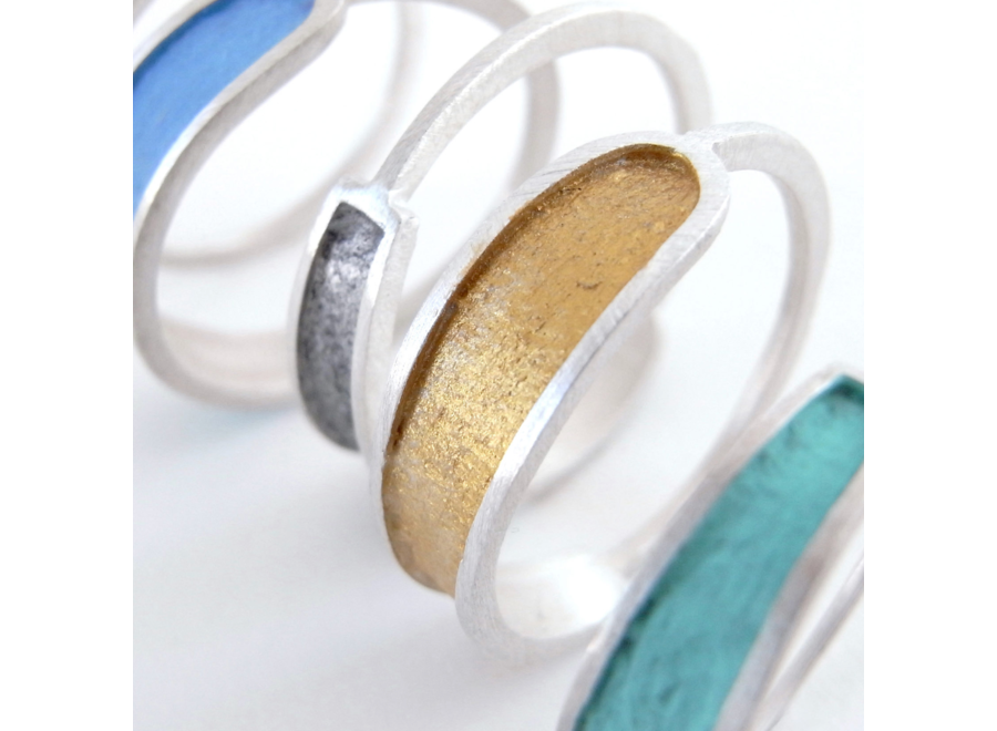 ring - plume - soft greenblue
