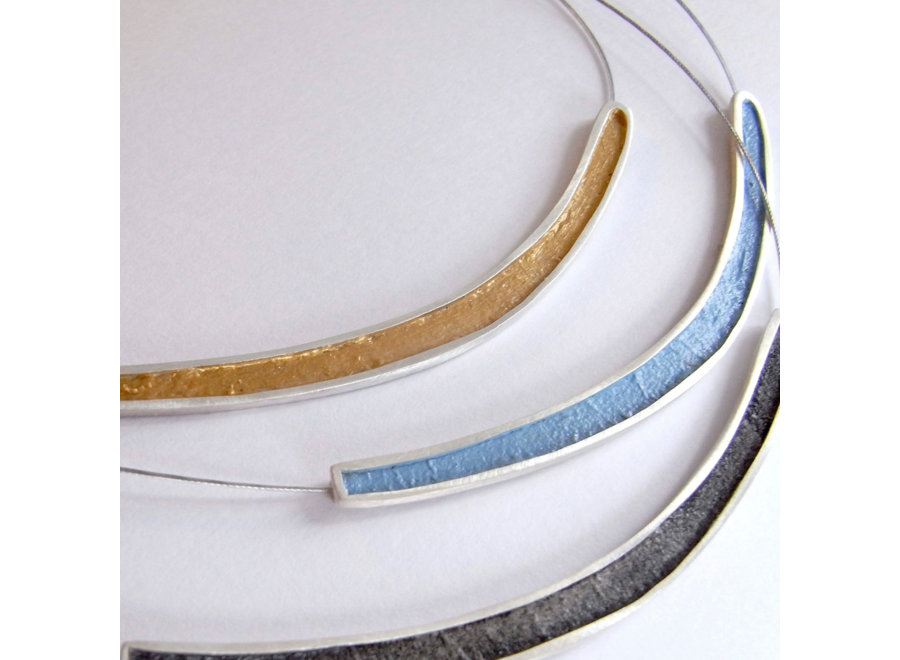 halsketting - plume - soft greenblue