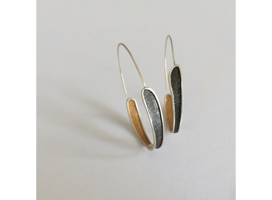 oorringen - plume - soft greenblue