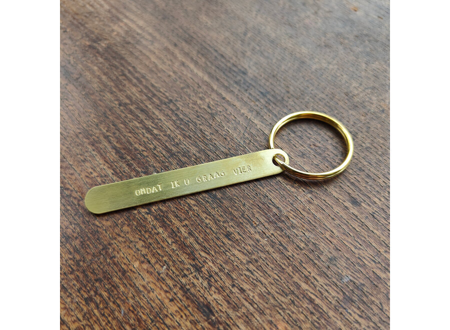 sleutelhanger - omdat ik u graag vier