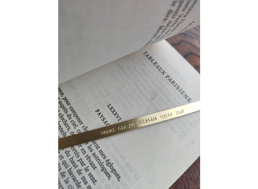 bladwijzer / boekenlegger - omdat gij zo heerlijk uzelf zijt