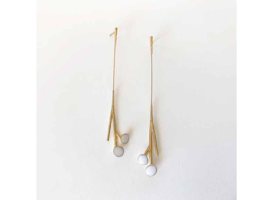 oorstekers - long blossom - white