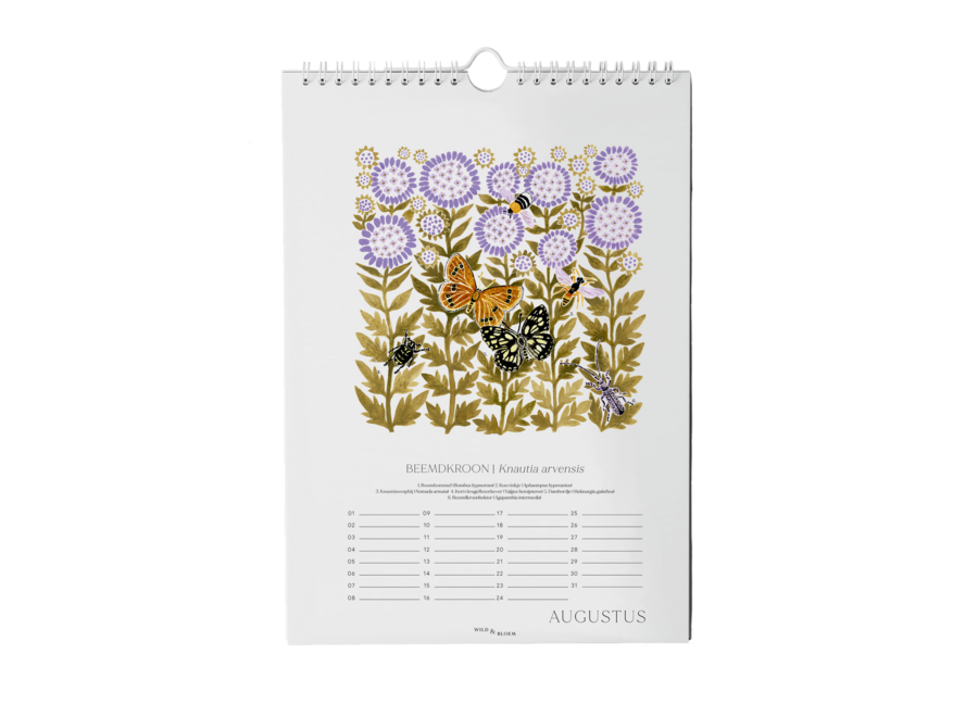 verjaardagskalender - botanical