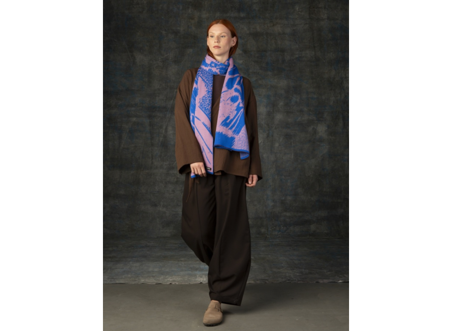 sjaal - wolvis - aurata cobalt - maxi