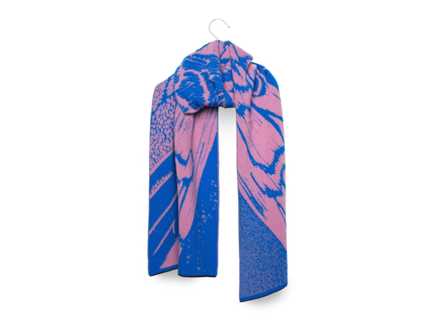 sjaal - wolvis - aurata cobalt - maxi