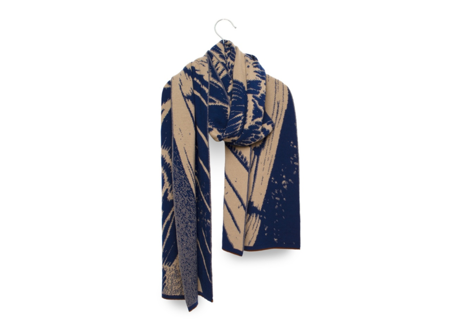 sjaal - wolvis - aurata indigo - maxi