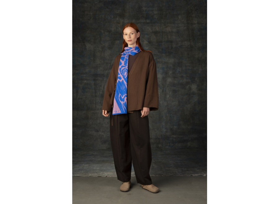 sjaal - wolvis - aurata cobalt - midi