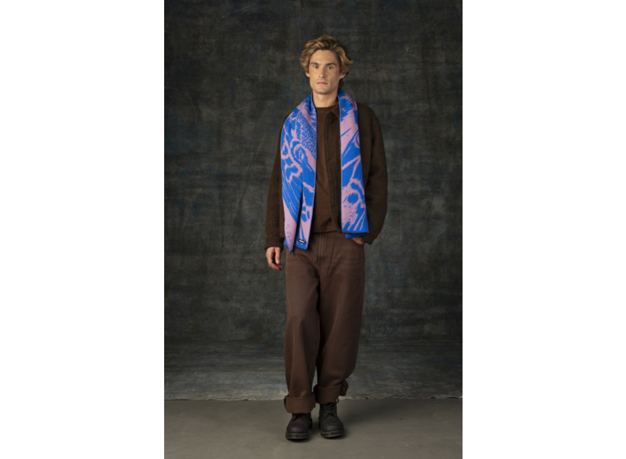 sjaal - wolvis - aurata cobalt - midi