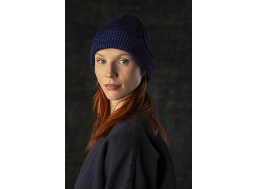 wolvis - beanie - indigo