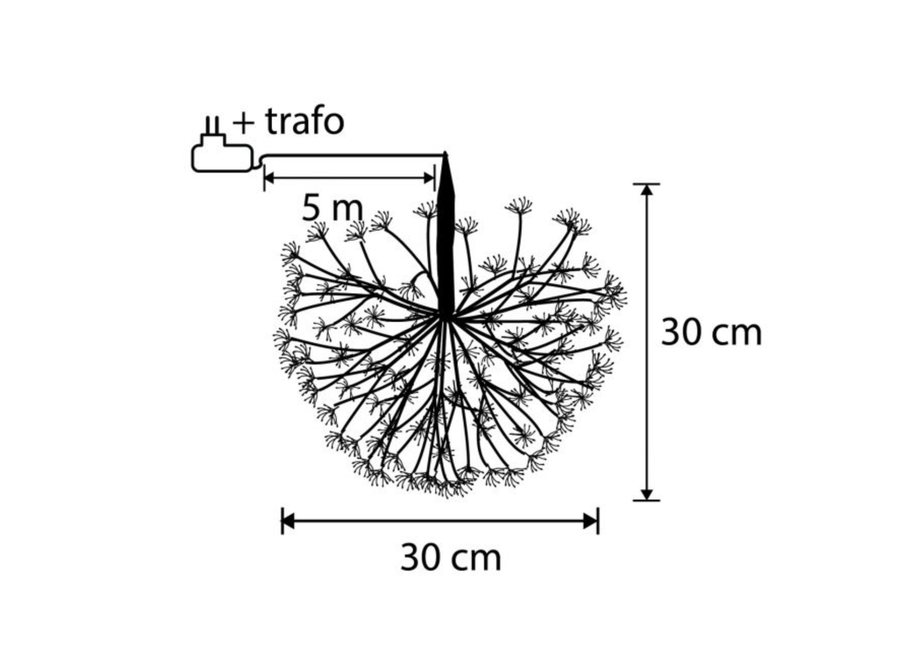 lichtbloem / dandelion / kerstverlichting - d30cm