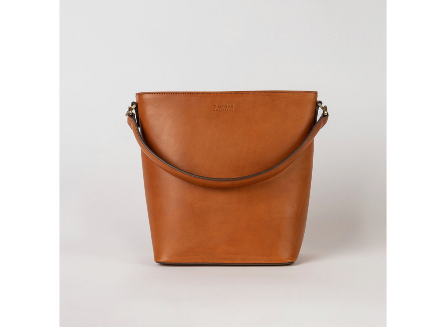 bucket bag - maxi - cognac leather