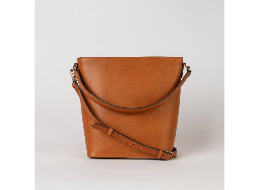 bucket bag - maxi - cognac leather