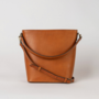 bucket bag - maxi - cognac leather