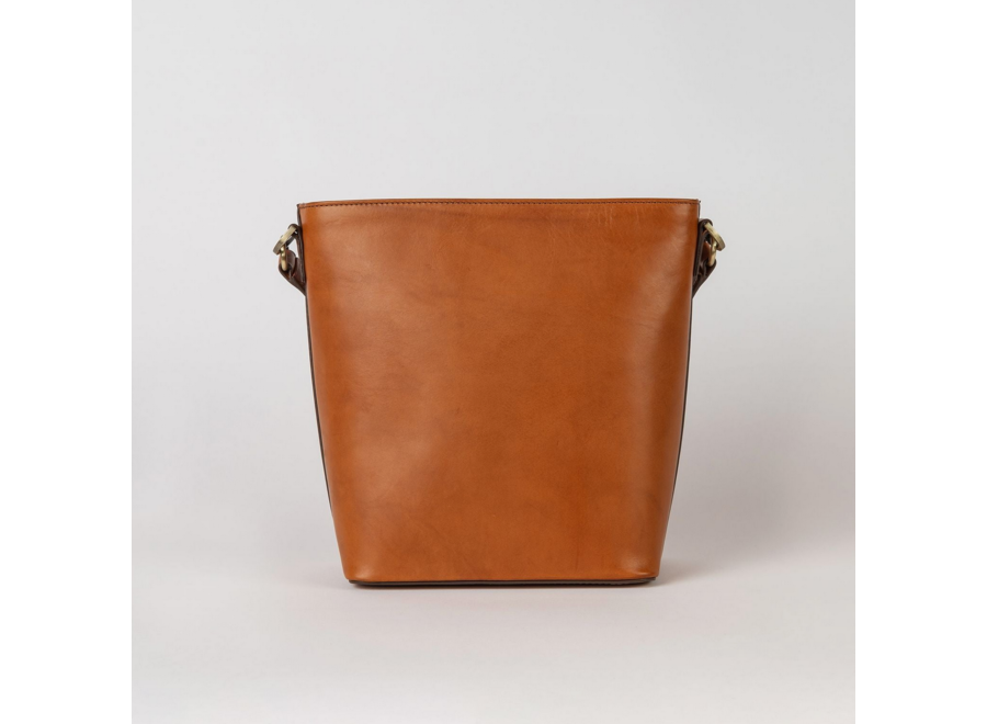 bucket bag - maxi - cognac leather