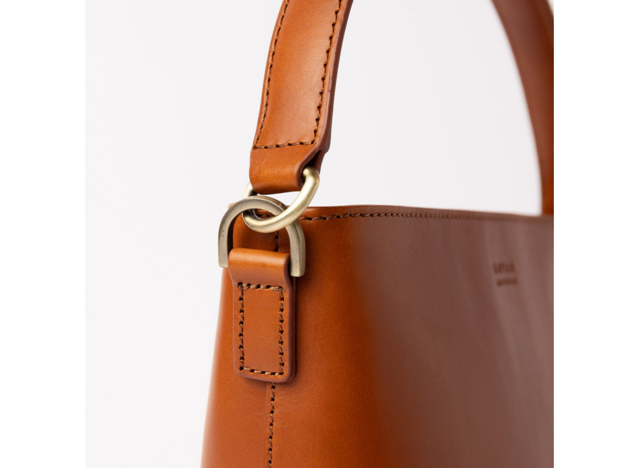 bucket bag - maxi - cognac leather