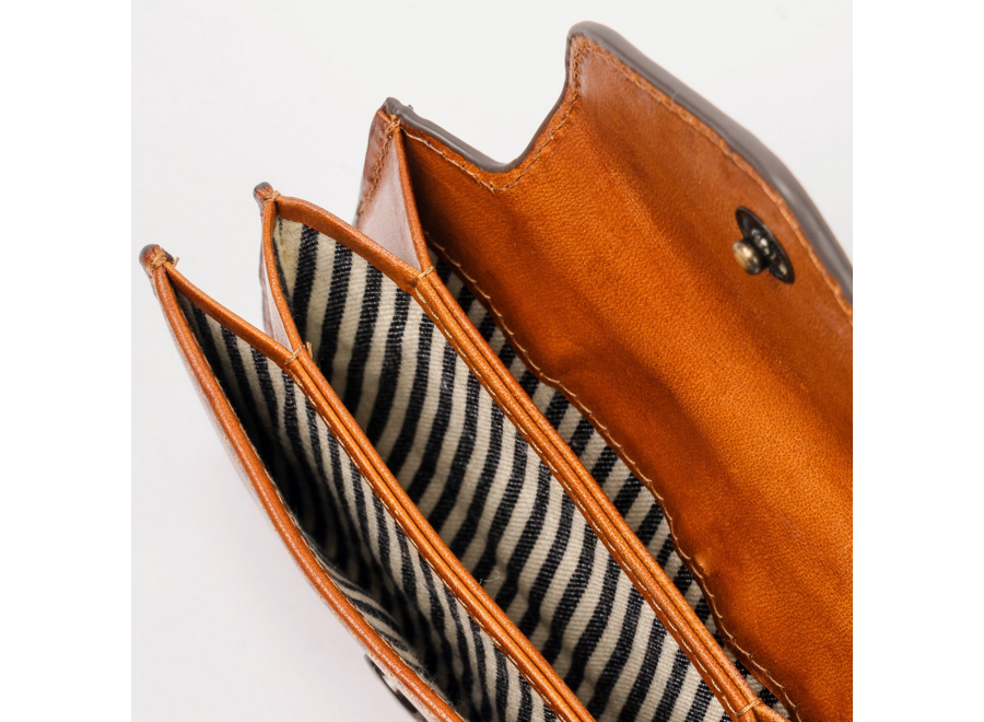harmonica wallet - cognac leather