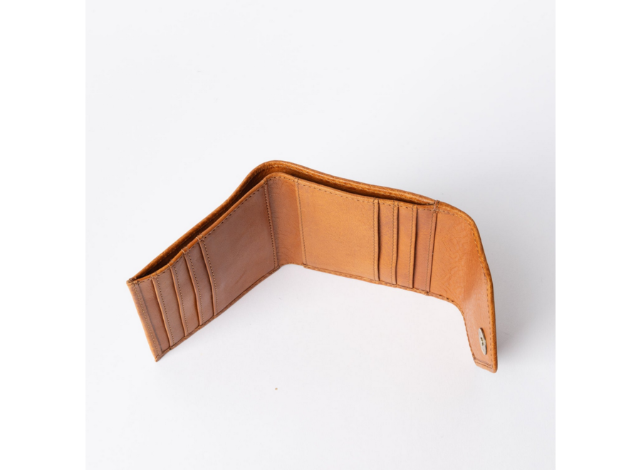 envelope wallet - cognac leather