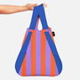 opvouwbare boodschappentas / rugzak – warm oranje / paars
