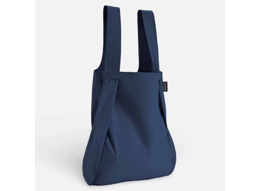 opvouwbare boodschappentas / rugzak – marineblauw