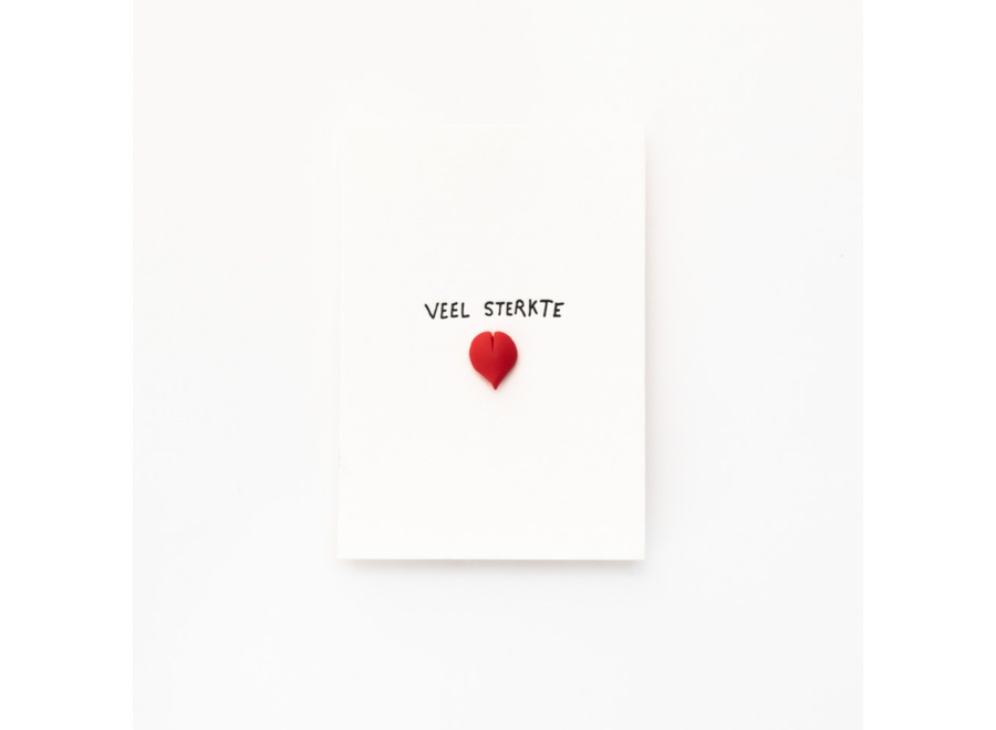 veel sterkte - xs kaartje met pin