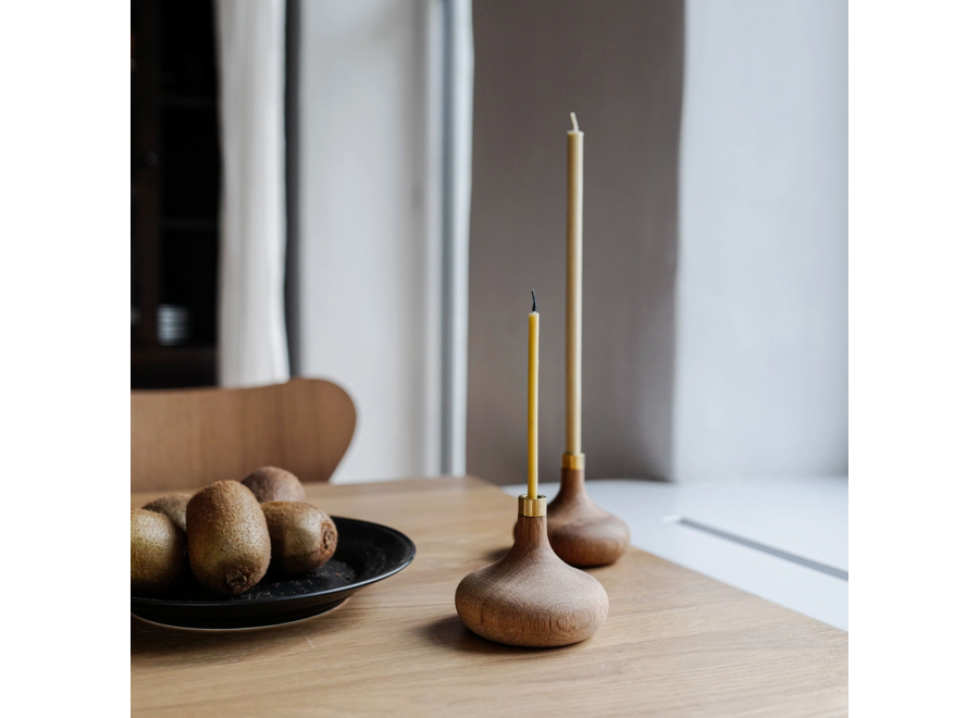 slender - bijenwas - set van 2 dinerkaarsen
