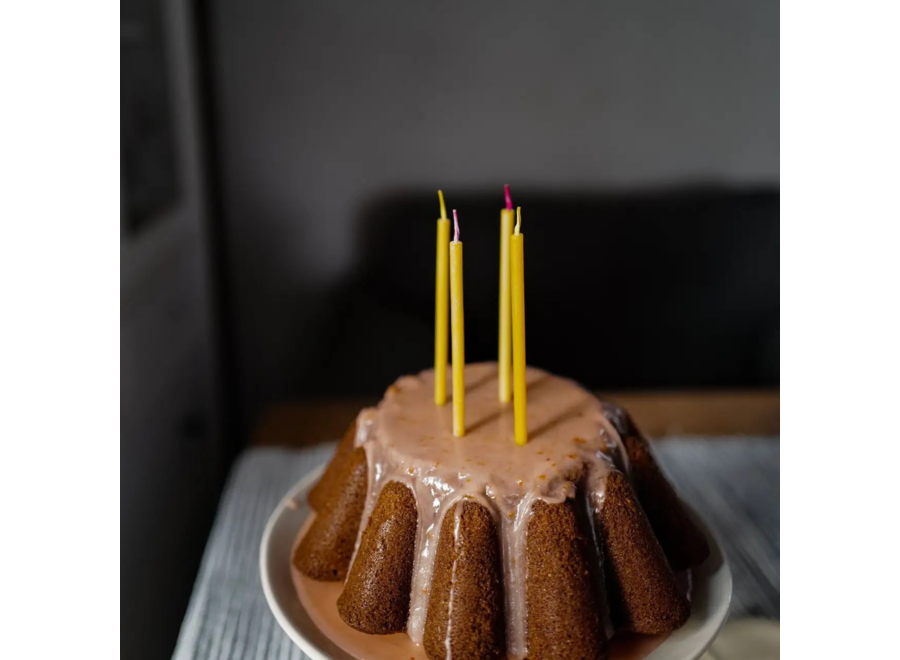 slender - bijenwas - set van 5 (verjaardags)kaarsjes