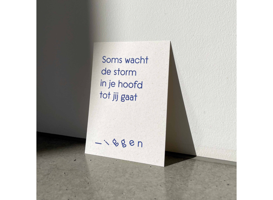 troostkaart - soms wacht de storm